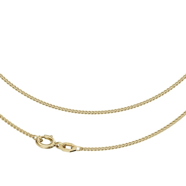 JB Collier Edle Goldkette Panzerkette 1,2 mm 375 Gelbgold 9 Kt 45 cm