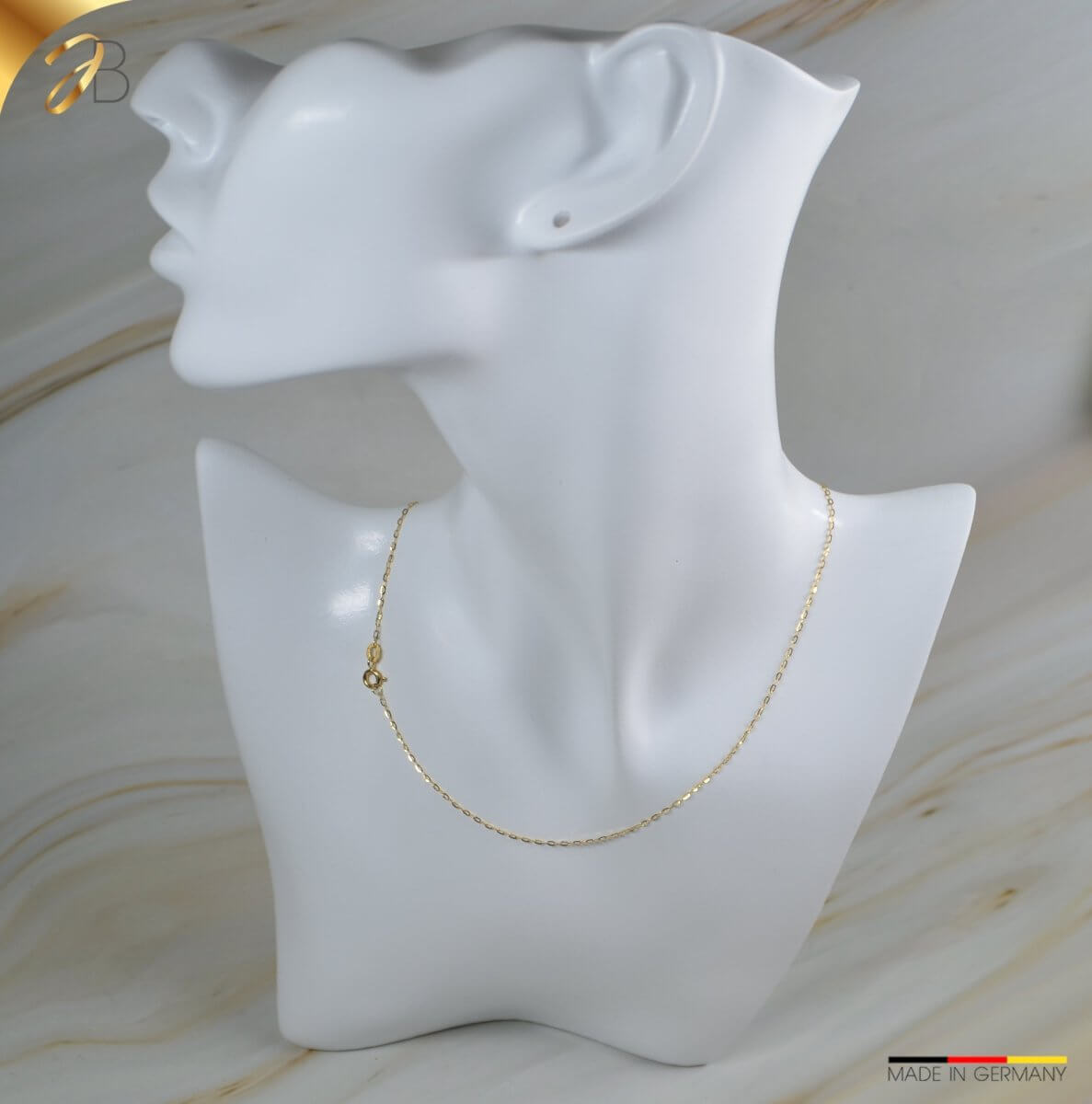 JB Collier Goldkette Ankerkette 1,1 mm 375 Gelbgold 9 Kt