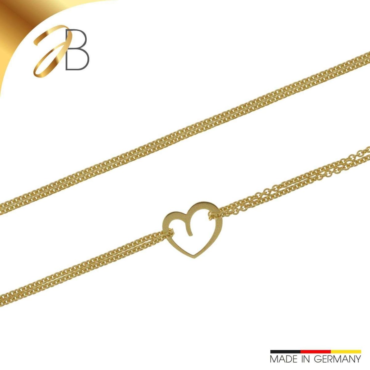 JB Collier Goldkette Ankerkette Rund 375 Gelbgold 9 Karat