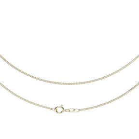 JB Collier Goldkette Panzerkette Rund 375 Gelbgold 9 Kt 1,4 mm 45 cm