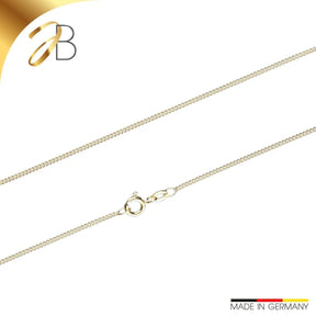 JB Collier Goldkette Panzerkette Rund 375 Gelbgold 9 Kt 1,4 mm 45 cm