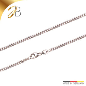 JB Collier Panzerkette 2,1 mm aus 750 Weißgold hochwertig