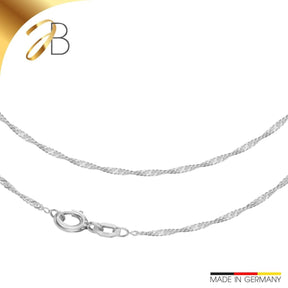 JB Collier Singapurkette 1,4 mm 585 Weißgold Damen Herren
