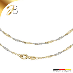 JB Collier Singapurkette rund 1,8 mm 585 Rhodiniert 36 - 60 cm