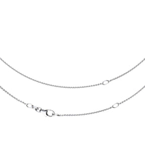 JB Collier Zopfkette 1,1 mm 750 Weißgold Damen und Herren