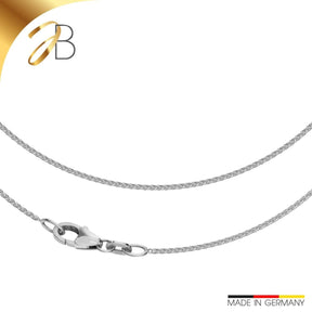 JB Collier Zopfkette 1,1 mm aus 585 Weißgold Damen Herren