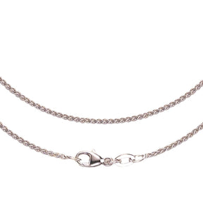 JB Collier Zopfkette 1,3 mm 750 Weißgold Damen Herren