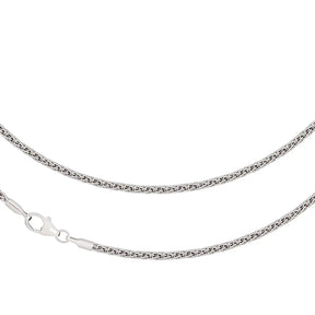 JB Collier Zopfkette 2,1 mm 750 Weißgold 36 - 60 cm
