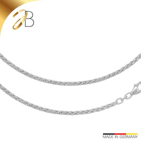 JB Collier Zopfkette 2,5 mm 750 Weißgold Edle Kette