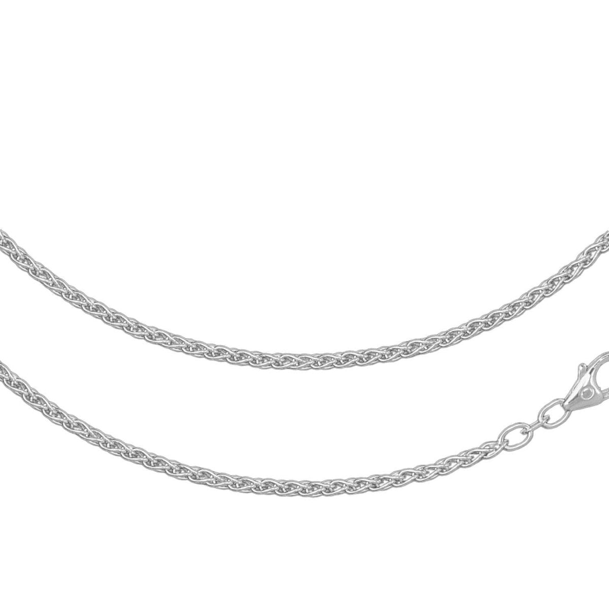 JB Collier Zopfkette 2,5 mm 750 Weißgold Edle Kette