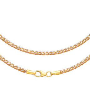 JB Collier Zopfkette Rund 2,0 mm 585 Gold Rhodiniert