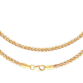 JB Collier Zopfkette Rund 2,7 mm 585 Gold Rhodiniert 6,40 - 9,10 g