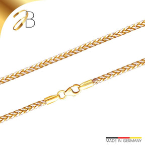 JB Collier Zopfkette Rund 2,7 mm 585 Gold Rhodiniert 6,40 - 9,10 g
