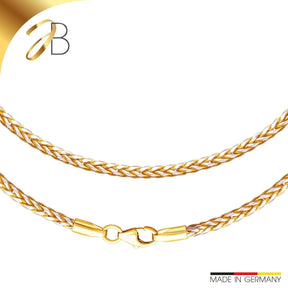 JB Collier Zopfkette rund 2,7 mm 585 Rhodiniert 42 - 60 cm