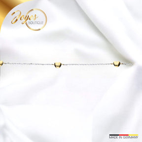 JB Damen Goldarmband Anker Diamantiert Bicolor 585 14 Kt