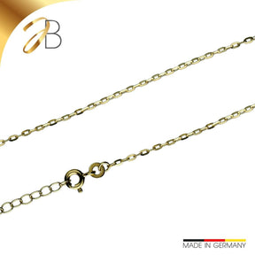 JB Damen Goldarmband Anker Flach 1,3 mm 333 Gelbgold 8 Kt