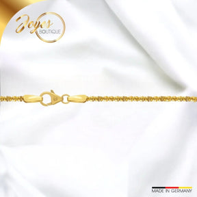 JB Damen Goldarmband Criss cross Kette 1.8 mm 585 - 14 Kt 19 cm