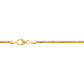 JB Damen Goldarmband Criss cross Kette 1.8 mm 585 - 14 Kt 19 cm