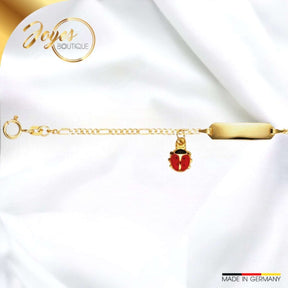 JB Damen Goldarmband Figaro Diamantiert 1,9 mm 14 Kt Gold