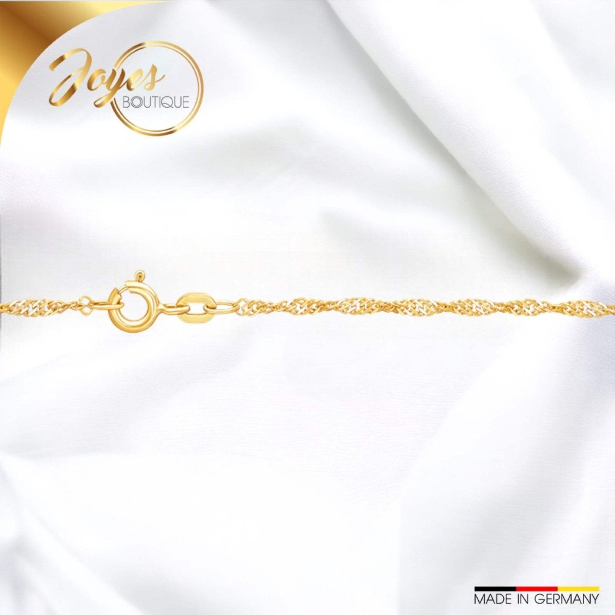 JB Damen Goldarmband Singapur 1,8 mm 585 14 Kt Zwischenöse