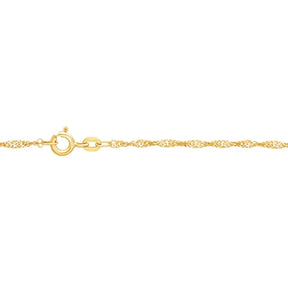 JB Damen Goldarmband Singapur Zwischenöse 1.8 mm 585 - 14 Kt 17 cm
