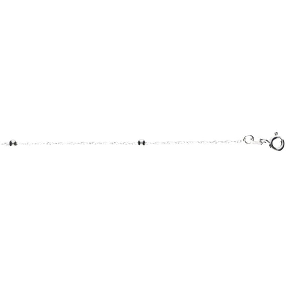 JB Damen Goldkette Singapurkette Weißgold 585 14 Kt 45,7 cm