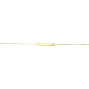 JB Damen ID Goldarmband Anker Diamantiert 585 - 14 Kt 16 cm