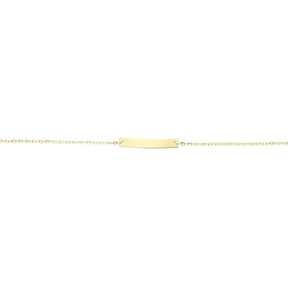 JB Damen ID Goldarmband Anker Diamantiert 585 14 Kt 1,9 g