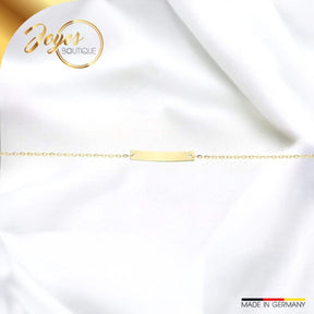 JB Damen ID Goldarmband Anker Diamantiert 585 14 Kt 1,9 g