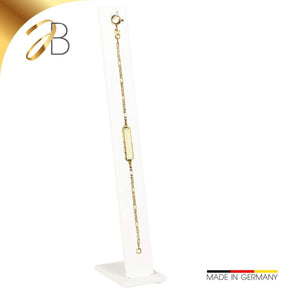 JB Damen ID Goldarmband Figaro Diamantiert 1,5 mm 333 Gold
