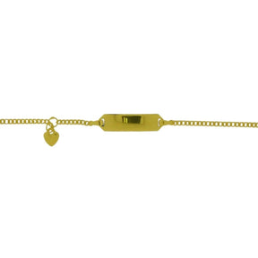 JB Damen ID Goldarmband Panzer1.7 mm 585 - 14 Kt 16 cm