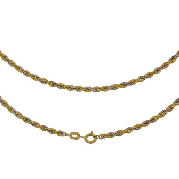 JB Edle Collier Kordelkette 2,7 mm Bicolor 585 14 Karat