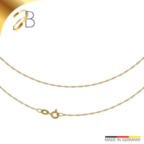 JB Edle Collier Singapurkette 375 Gelbgold 9 Kt 40 - 45 cm