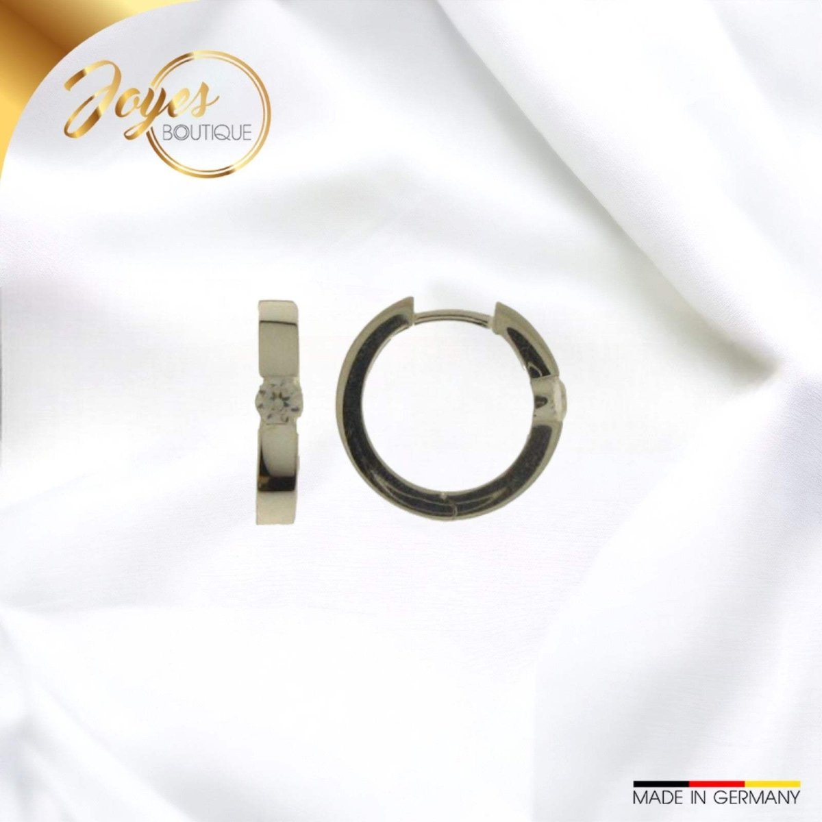 JB Edle Creole Ohrschmuck 925 Silber 3,2 mm Damen Herren