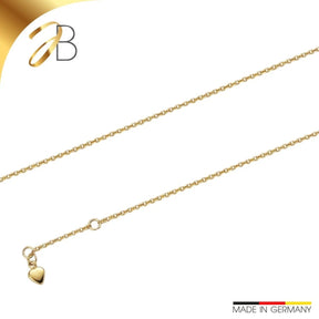 JB Edle Fußkette Ankerkette 585 - 14 K Gold 1,5 mm 25 cm