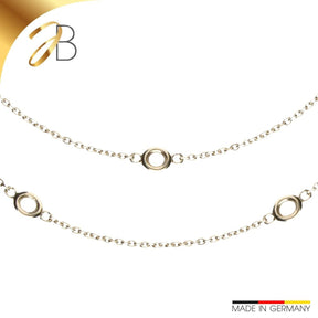 JB Edle Goldkette Ankerkette 585 14 K Gold 45 cm Damen Herren