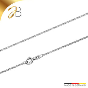 JB Edle Goldkette Ankerkette 585 - 14 K Weißgold 1,7 mm 38 cm