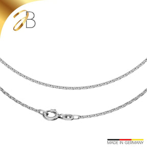 JB Edle Goldkette Ankerkette 585 - 14 K Weißgold 1,7 mm 38 cm