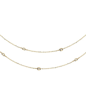JB Edle Goldkette Ankerkette Diamantiert 585 14 K Gelbgold