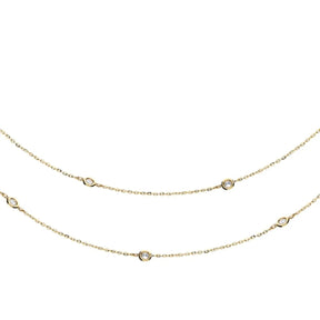 JB Edle Goldkette Ankerkette diamantiert 585 - 14 K Gold 38 cm