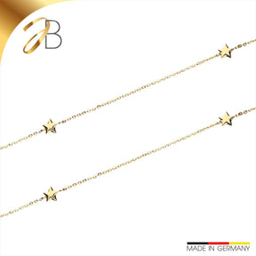 JB Edle Goldkette Ankerkette Diamantiert 585 14K Gold