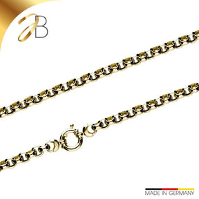 JB Edle Goldkette Erbskette hohl 585 - 14 K Gold 7,8 mm 45 cm