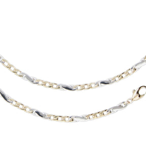 JB Edle Goldkette Fantasiekette 585 14 K Bicolor 4,2 mm