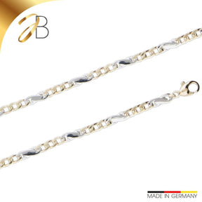 JB Edle Goldkette Fantasiekette 585 14 K Bicolor 4,2 mm