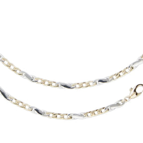 JB Edle Goldkette Fantasiekette 585 - 14 K Bicolor G W 4,2 mm 45 cm