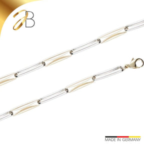 JB Edle Goldkette Fantasiekette 585 - 14 K Bicolor G W 4,8 mm 45 cm