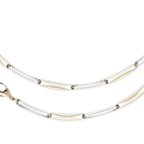 JB Edle Goldkette Fantasiekette 585 - 14 K Bicolor G W 4,8 mm 45 cm