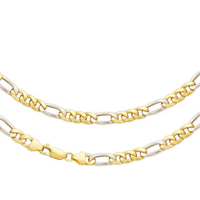 JB Edle Goldkette Figarokette 585 14 K Bicolor 5,7 mm