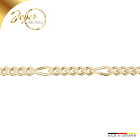 JB Edle Goldkette Figarokette 585 - 14 K Gold 1,9 mm 45 cm