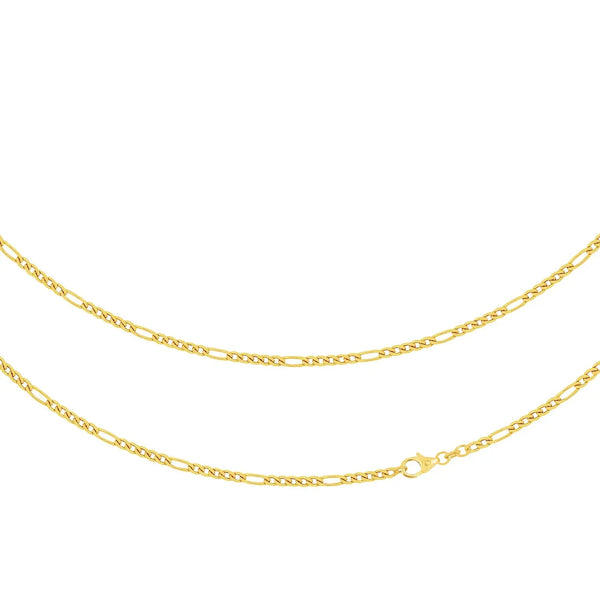 JB Edle Goldkette Figarokette 585 - 14 K Gold 2,8 mm 45 cm